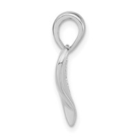 Sterling Silver Polished CZ Heart Pendant view 2