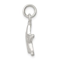 Sterling Silver Sheriff's Badge Charm view 2