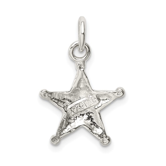 Sterling Silver Sheriff's Badge Charm