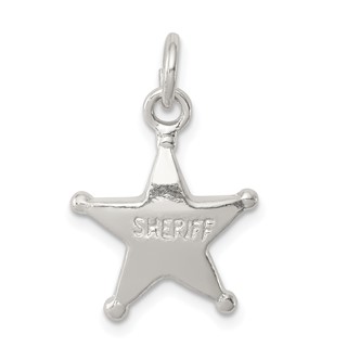 Sterling Silver Sheriff's Badge Charm