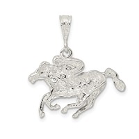 Sterling Silver Race Horse Charm view 4