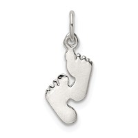 Sterling Silver Polished Feet Pendant view 4