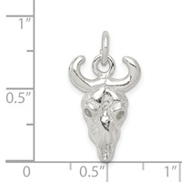 Sterling Silver Skull Charm view 3