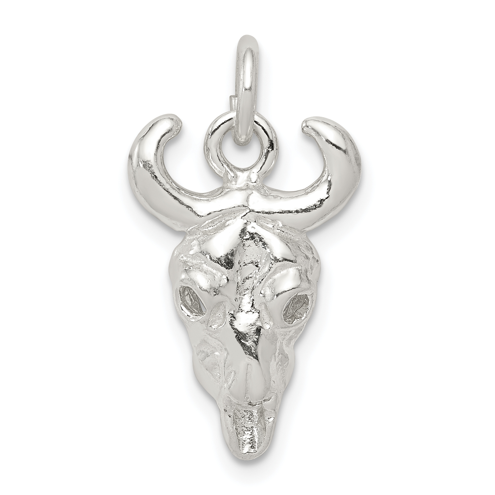 Sterling Silver Skull Charm (QC855)