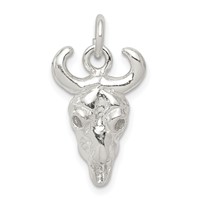Sterling Silver Skull Charm view 1