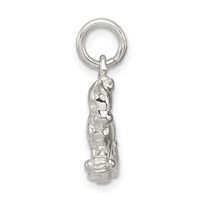 Sterling Silver Polished Rocking Horse Pendant view 2