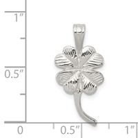 Sterling Silver 4-leaf Clover Charm view 3