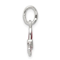 Sterling Silver Polished Enamel Butterfly Charm view 2