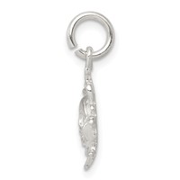 Sterling Silver Polished Face in Sun Pendant view 2
