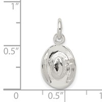Sterling Silver Cowboy Hat Charm view 3