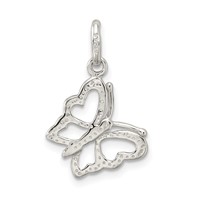 Sterling Silver Polished Butterfly Charm view 4