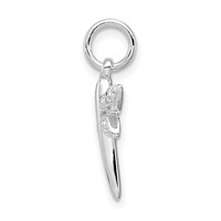 Sterling Silver Rhodium-plated CZ Dragonfly Pendant view 2