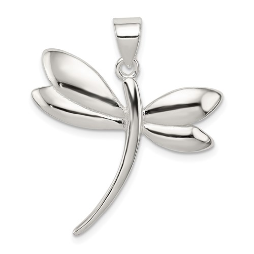 Sterling Silver Polished Dragonfly Pendant