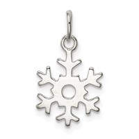 Sterling Silver Polished Snowflake Charm view 4