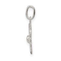 Sterling Silver Polished Snowflake Charm view 2