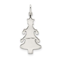 Sterling Silver Polished Multi-color Enameled Christmas Tree Pendant view 4
