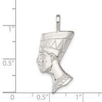 Sterling Silver Polished Nefertiti Head Pendant view 3