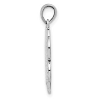 Sterling Silver Antiqued Good Luck Icon Clover Pendant view 2