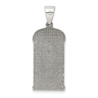 Sterling Silver Antiqued Stacked Elephants Engraved Pendant view 4