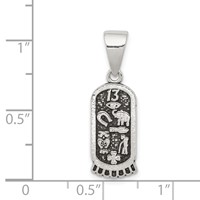 Sterling Silver Antiqued Mini Good Luck Icons Pendant view 3