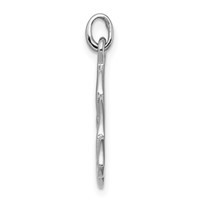 Sterling Silver Rhodium-plated Polished Celtic Symbol Pendant view 2