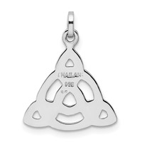 Sterling Silver Rhodium-plated Polished Celtic Symbol Pendant view 3