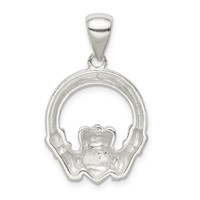 Sterling Silver Claddagh Pendant view 4