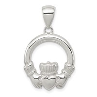 Sterling Silver Claddagh Pendant view 1