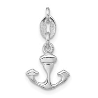 Sterling Silver Polished Anchor Charm view 4