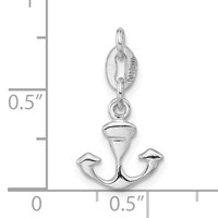 Sterling Silver Polished Anchor Charm view 3
