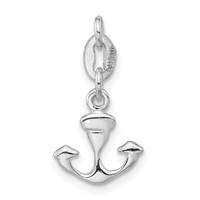 Sterling Silver Polished Anchor Charm view 1