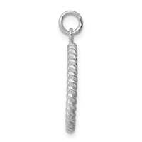 Sterling Silver Rhodium-plated Anchor Pendant view 2