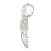 Sterling Silver Polished & Textured Starfish Chain Slide Pendant view 2