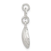 Sterling Silver Polished & Satin Seashell Charm view 2