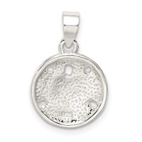 Sterling Silver Polished Sand Dollar Pendant view 4