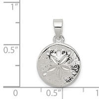 Sterling Silver Polished Sand Dollar Pendant view 3