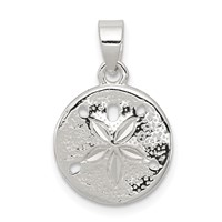 Sterling Silver Polished Sand Dollar Pendant view 1
