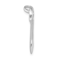 Sterling Silver Polished Dolphin Chain Slide view 2