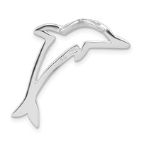 Sterling Silver Polished Dolphin Chain Slide view 4