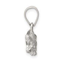 Sterling Silver Polished & Textured Crocodile Pendant view 2