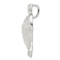 Sterling Silver Polished & Textured Turtle Chain Slide Pendant view 2