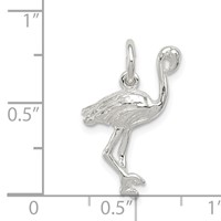 Sterling Silver Flamingo Charm view 3