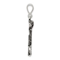 Sterling Silver Antiqued Snake Pendant view 2