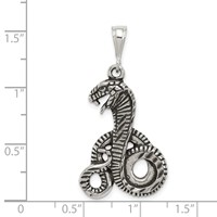 Sterling Silver Antiqued Snake Pendant view 3
