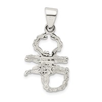 Sterling Silver Polished Scorpion Pendant view 4