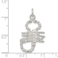 Sterling Silver Polished Scorpion Pendant view 3