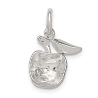 Sterling Silver Polished Apple Pendant view 4