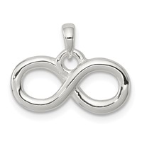 Sterling Silver Polished Infinity Symbol Pendant view 1