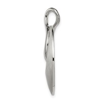 Sterling Silver Rhodium-plated Polished Satin Infinity Swirl Chain Slide Pendant view 2