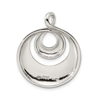 Sterling Silver Rhodium-plated Polished Satin Infinity Swirl Chain Slide Pendant view 4